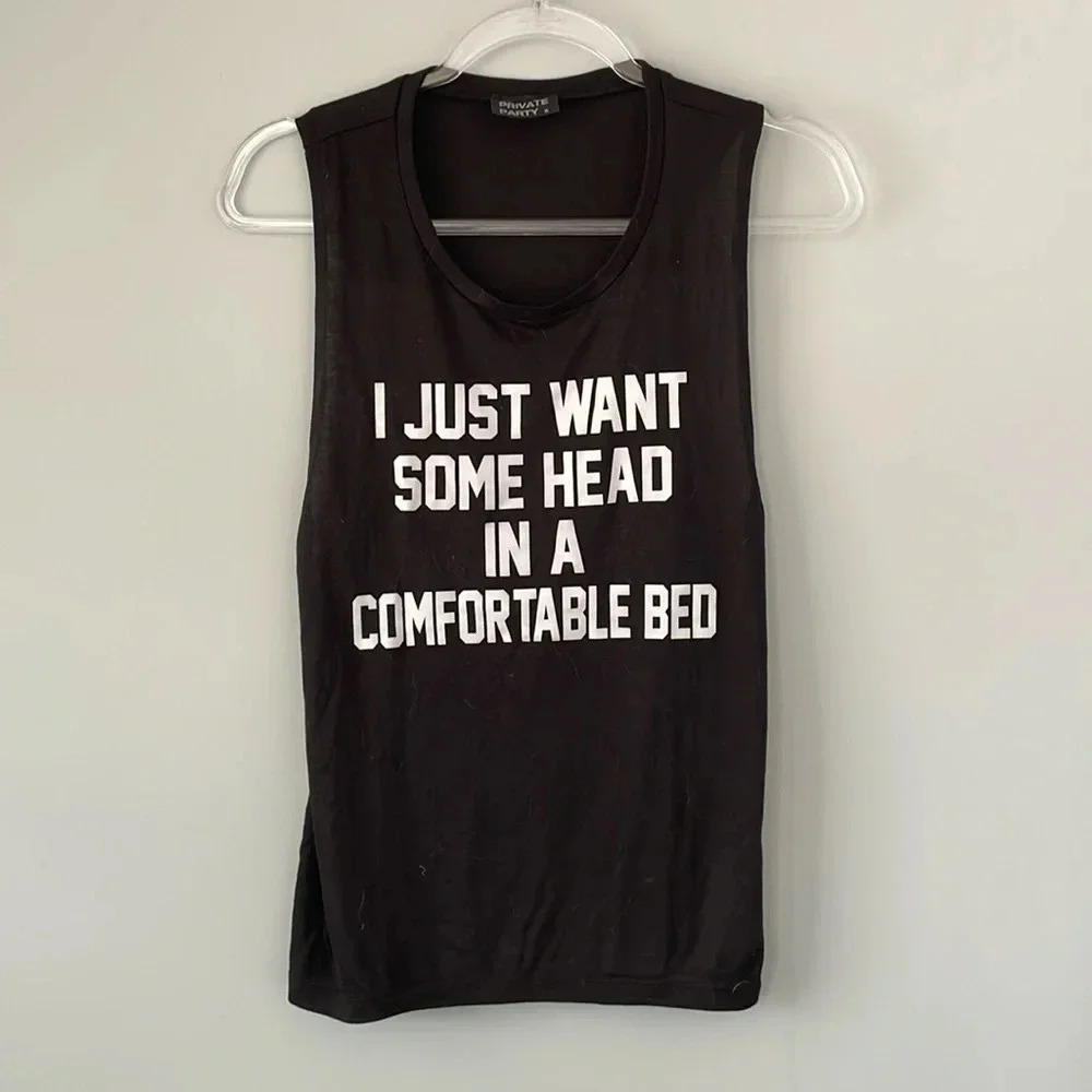 Private Party black Drake  lyric Tank top